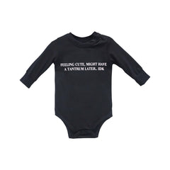 FEELING CUTE BABY LONG SLEEVE ONESIE